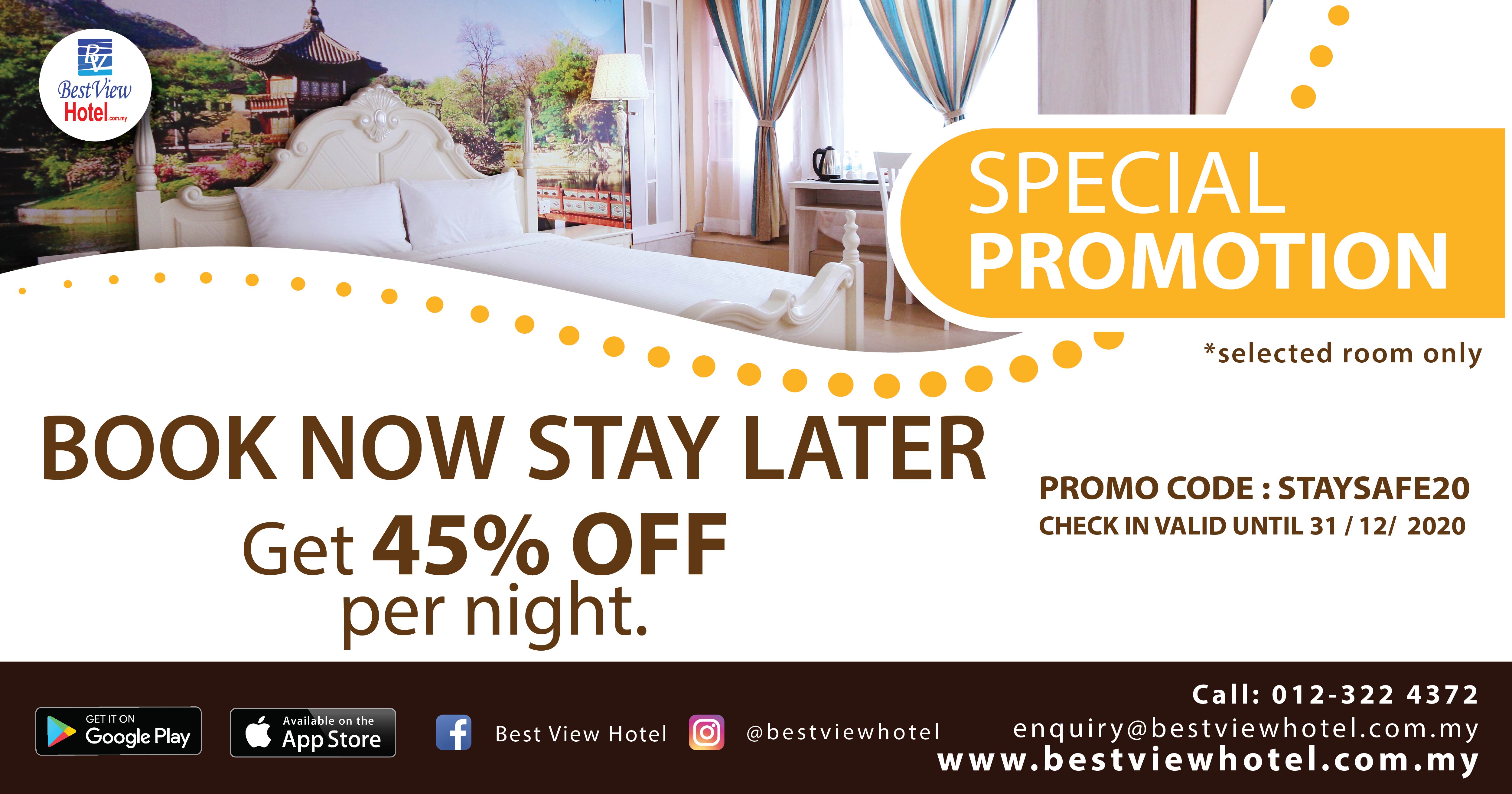 BOOK NOW STAY LATER!